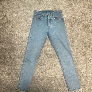 LEVI 501 Skinny Jean Raw Edge Hem